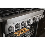 KitchenAid 36-in 6 burners 5.1-cu ft Convection Oven Freestanding Natural Gas Range (Stainless Steel), KFGC506JSS *JR2503, Retail: $6,849.00, FINAL PRICE: $4,799.99 + TAX