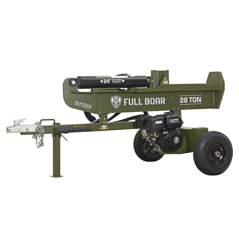 FULL BOAR H6028FB 28 -Ton 212-cc Horizontal and vertical Gas Log Splitter with FULL BOAR Engine