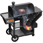 Oklahoma Joe's Tahoma Gravity Feed 900-Sq. in Black Horizontal Charcoal Smoker, 24203104 *JR2509, Retail: $799.99, FINAL PRICE: $429.99 + TAX
