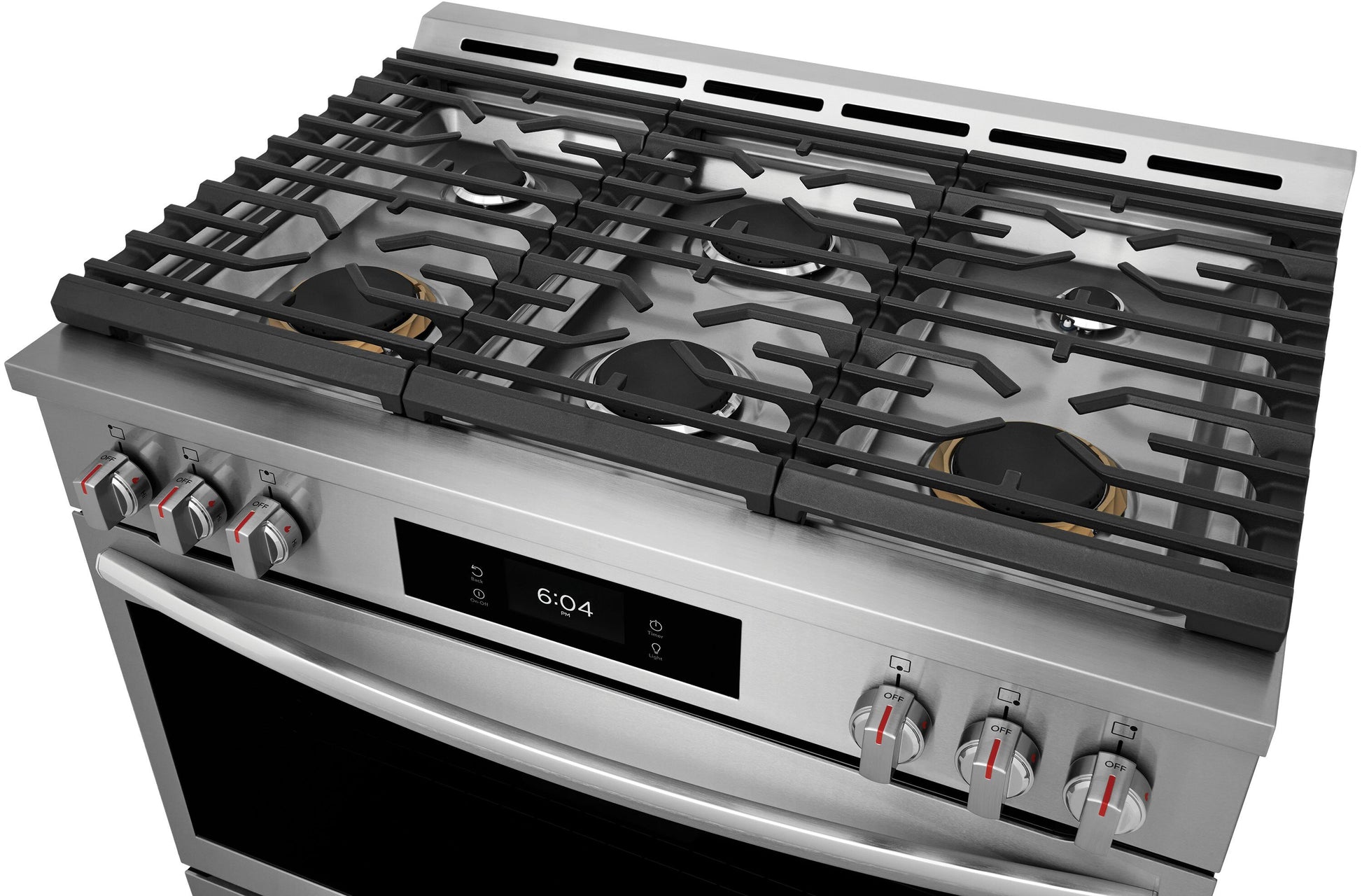 Frigidaire Gallery 36-in 6 burners 4.6-cu ft Air Fry Convection Oven Slide-In Natural Gas Range (