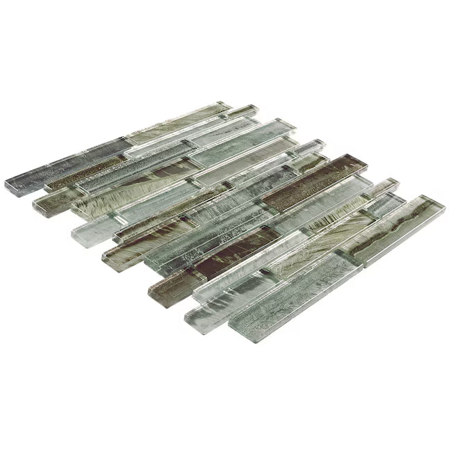 **PER PC** Shimmering Lights 12x12 Linear Mosaic, SF160013, 8.55sf, 9pcs, 32.4lbs, FINAL PRICE: $5.99/pc, $53.91/bx + Tax