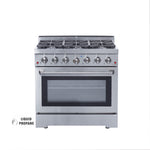 NXR Duro 36-in 6 burners 5.5-cu ft Convection Oven Freestanding Liquid Propane Gas Range ( Stainless Steel
