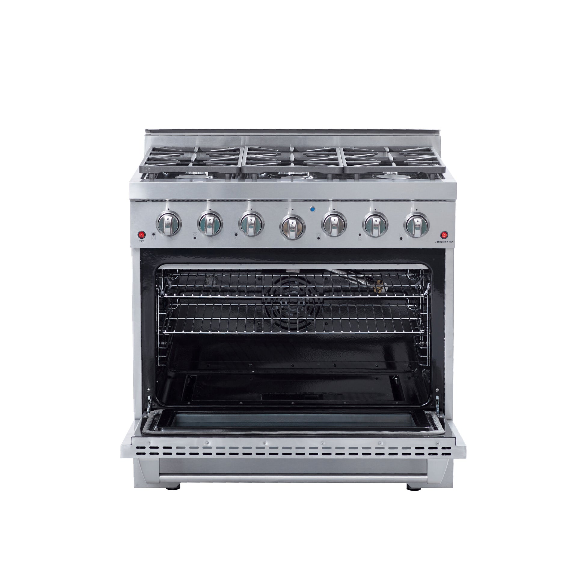 NXR Duro 36-in 6 burners 5.5-cu ft Convection Oven Freestanding Liquid Propane Gas Range ( Stainless Steel