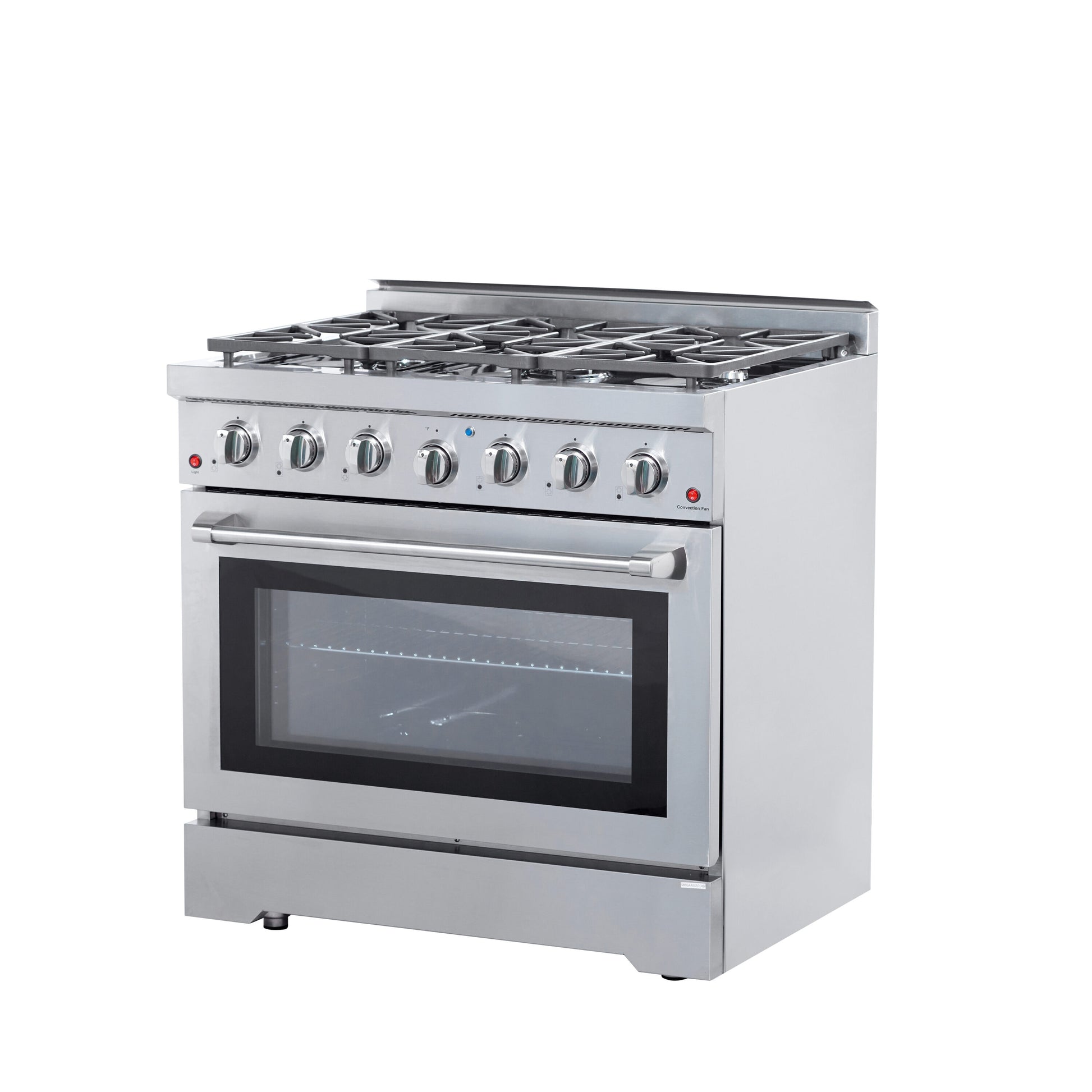 NXR Duro 36-in 6 burners 5.5-cu ft Convection Oven Freestanding Liquid Propane Gas Range ( Stainless Steel
