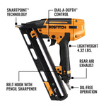 Bostitch Smart Point 2-1/2-in 15-Gauge Pneumatic Angled Finish Nailer, BTFP72156 *JR2510, Retail: $219.00, FINAL PRICE: $139.99 + TAX