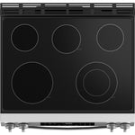 GE Crisp Mode 30-in Glass Top 5 burners 5.3-cu ft Slide-In Electric Range ( Stainless Steel )