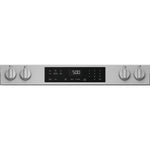 GE Crisp Mode 30-in Glass Top 5 burners 5.3-cu ft Slide-In Electric Range ( Stainless Steel )