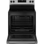 GE 30-in Glass Top 4 burners 5.3-cu ft Freestanding Electric Range ( Stainless Steel )