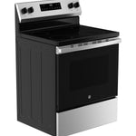 GE 30-in Glass Top 4 burners 5.3-cu ft Freestanding Electric Range ( Stainless Steel )