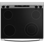 GE 30-in Glass Top 4 burners 5.3-cu ft Freestanding Electric Range ( Stainless Steel )