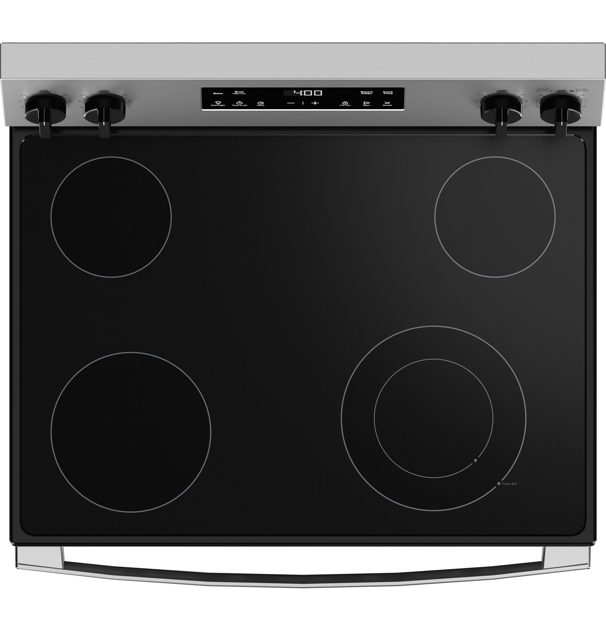 GE 30-in Glass Top 4 burners 5.3-cu ft Freestanding Electric Range ( Stainless Steel )