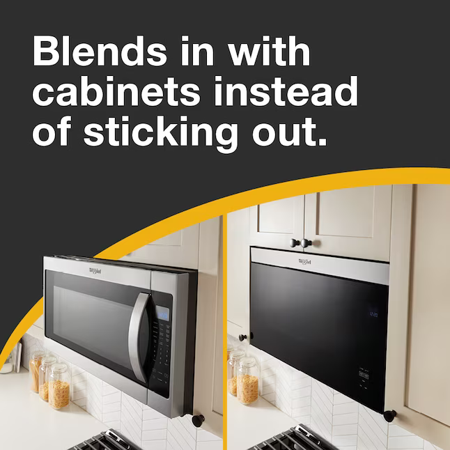 Whirlpool Flush Built-in Design 1.1-cu ft Over-the-Range Microwave with Sensor Cooking (Fingerprint Resistant Stainless Steel), WMMF5930PZ *JR2510, Retail: $754.00, FINAL PRICE: $319.99 + TAX