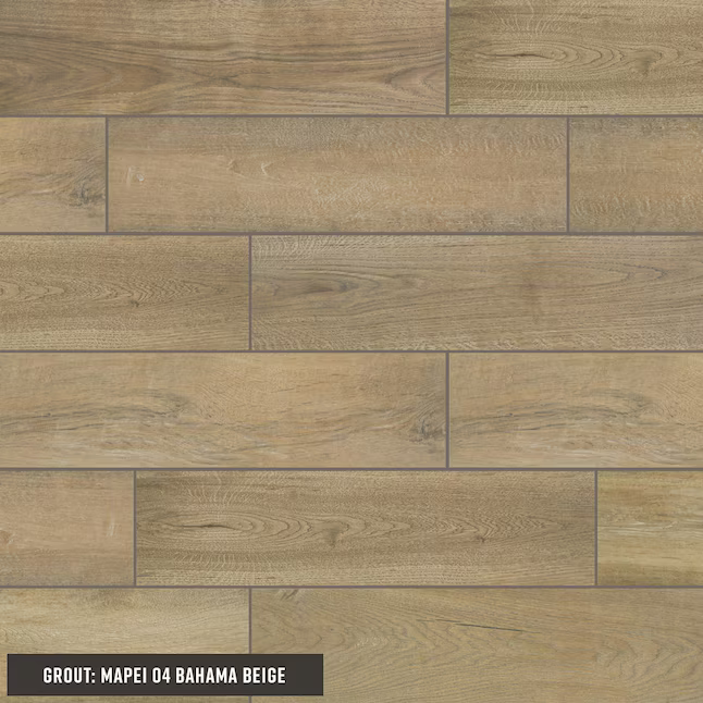 STAINMASTER Ferndale Oak 6-in x 24-in Matte Porcelain Wood Look Floor and Wall Tile, 8 mm, 15 pcs, 50.40 lbs, 15 sf, SM43624XTMTLW  #918693  *JR2510, Retail: $1.99/sf, $29.85/box, FINAL PRICE: $1.29/sf, $19.35/bx + TAX