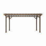 Style Selections 10-ft W x 14-ft L x 7-ft 6-in H Brown Metal Freestanding Pergola