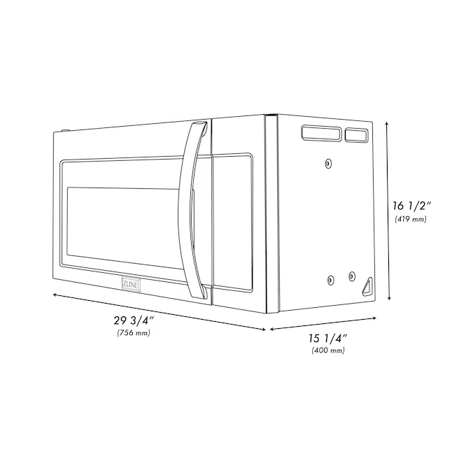 ZLINE KITCHEN & BATH 1.5-cu ft 29.75-in Over-the-Range Convection Microwave with Sensor Cooking (Stainless Steel), MWO-OTR-30 *JR2507, Retail: $629.95, FINAL PRICE: $349.99 + TAX