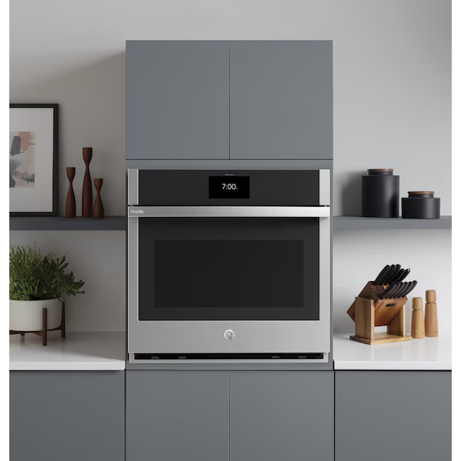 GE Profile 30-in Smart Compatible Single Electric Wall Oven with Air Fry True Convection and Self + Steam Cleaning (Stainless Steel), PTS7000SNSS *HD2507, Retail: $3,499.00, FINAL PRICE: $1,199.99 + TAX