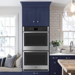 GE 27 inch Double Electric Wall Oven Self + Steam Cleaning ( Stainless Steel )