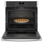GE 30 inch Single Electric Wall Oven Self + Steam Cleaning ( Stainless Steel )