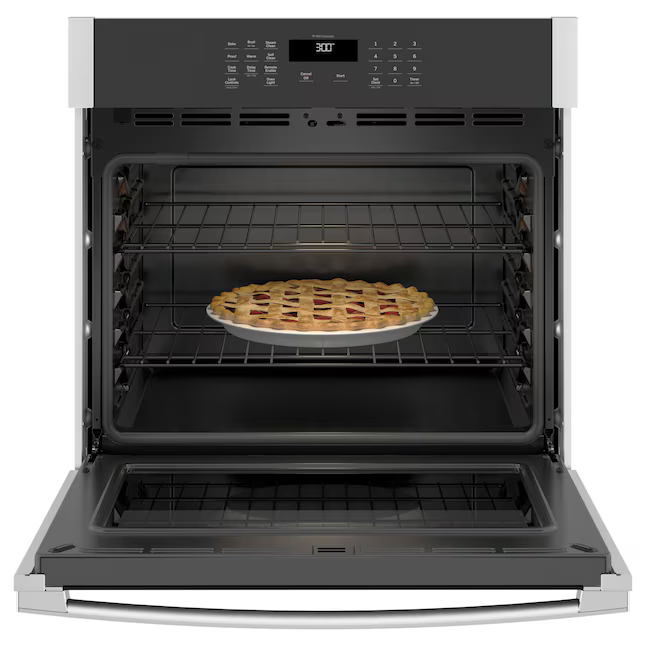 GE 30 inch Single Electric Wall Oven Self + Steam Cleaning ( Stainless Steel )