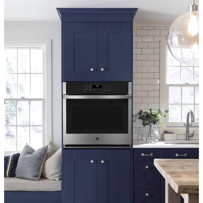 GE 27-in Smart Compatible Single Electric Wall Oven Self + Steam Cleaning (Stainless Steel), JKS3000SNSS *HD2509, Retail: $2,199.00, FINAL PRICE: $849.99 + TAX