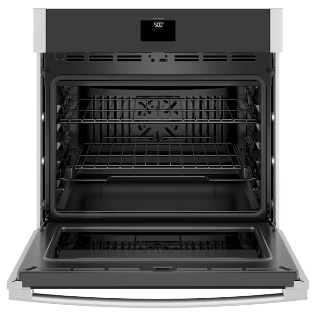 GE 30-in Smart Single Electric Wall Oven True Convection Self-cleaning (Stainless Steel)