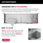 Delta Rivet Undermount 33-in x 19-in Stainless steel Double equal bowl 16 -Gauge Workstation Kitchen Sink