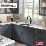 Delta Rivet Undermount 33-in x 19-in Stainless steel Double equal bowl 16 -Gauge Workstation Kitchen Sink