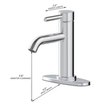 Alpine Reserve Harlow Polished Chrome Single Hole 1-handle WaterSense Mid-arc Residential Handle Bathroom Sink Faucet with Drain with Deck Plate, 67746W-6001 *JR2510, Retail: $59.00, FINAL PRICE: $49.99 + TAX