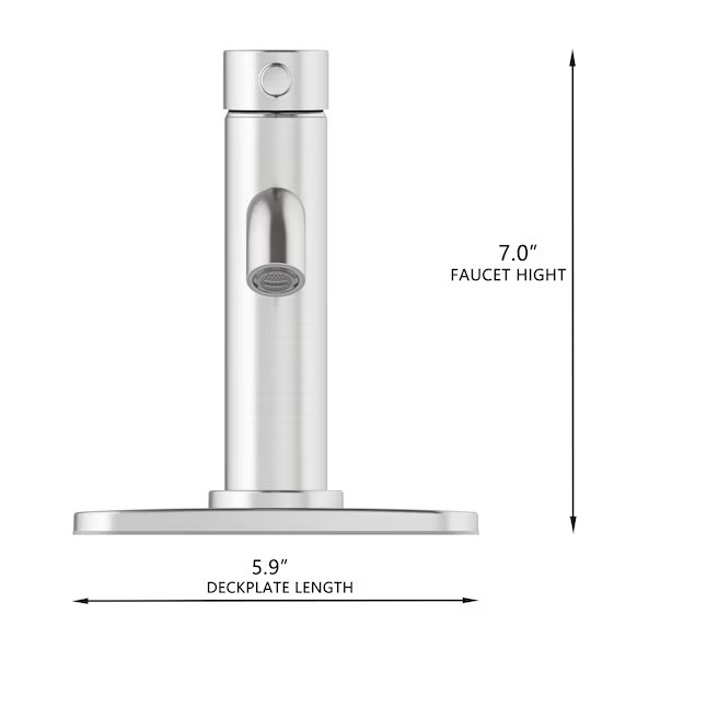 Alpine Reserve Harlow Brushed Nickel Single Hole 1-handle WaterSense Mid-arc Residential Handle Bathroom Sink Faucet with Drain with Deck Plate, 67746W-6004 #5287458 *JR2510, Retail: $69.00, FINAL PRICE: $34.99 + TAX