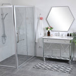 Ever Living Bravo 42-Inch Single Sink Vanity in Silver with a Carrara White Engineered Countertop, VF11042SL, FINAL PRICE: $599.99 + TAX