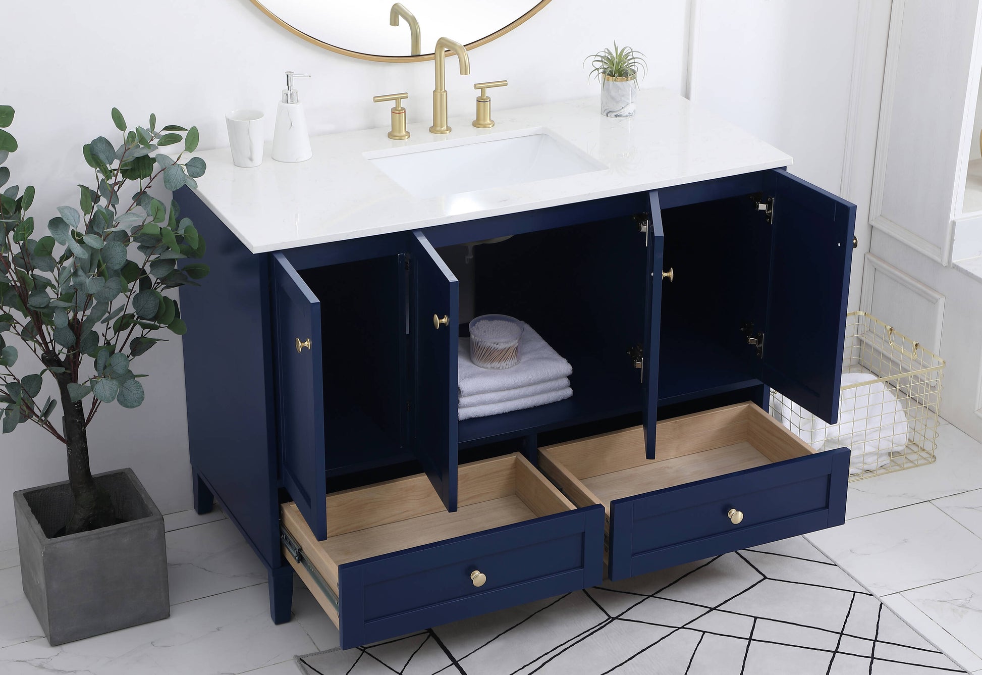 Ever Living Juliet 48-Inch Single Sink Vanity in Blue with a  Countertop, VF18048BL, FINAL PRICE: $699.99 + TAX [FBM-128]