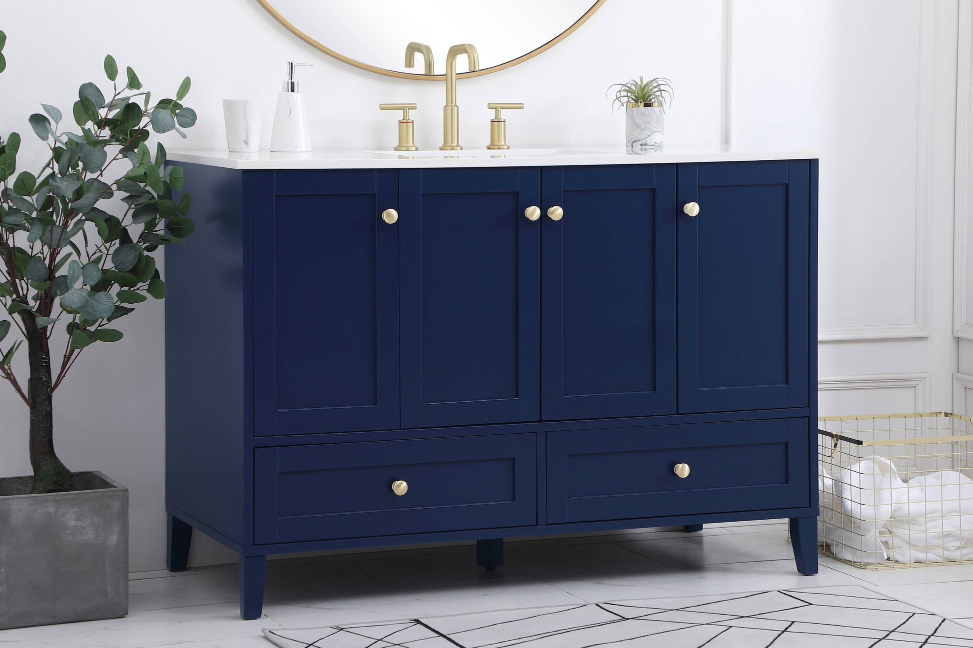 Ever Living Juliet 48-Inch Single Sink Vanity in Blue with a  Countertop, VF18048BL, FINAL PRICE: $699.99 + TAX [FBM-128]