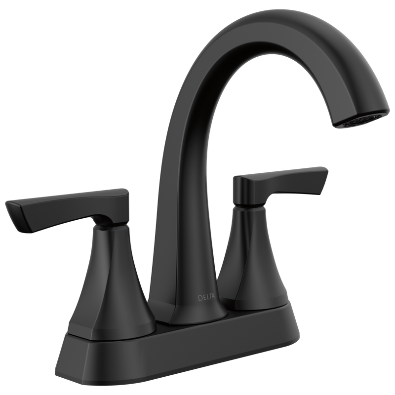 Delta Arcadia Two Handle Centerset Bathroom Faucet in Matte Black, 25892LF-BL, MSRP: $