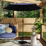 Style Selections 7.5-ft Steel Navy Push-button Tilt Market Patio Umbrella, UCS181A-NY  #4097302 *JR2509, Retail: $59.00, FINAL PRICE: $37.99 + TAX