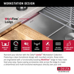 Delta Lorelai Undermount 32-in x 19-in Stainless steel Single bowl 16 -Gauge Workstation Kitchen Sink