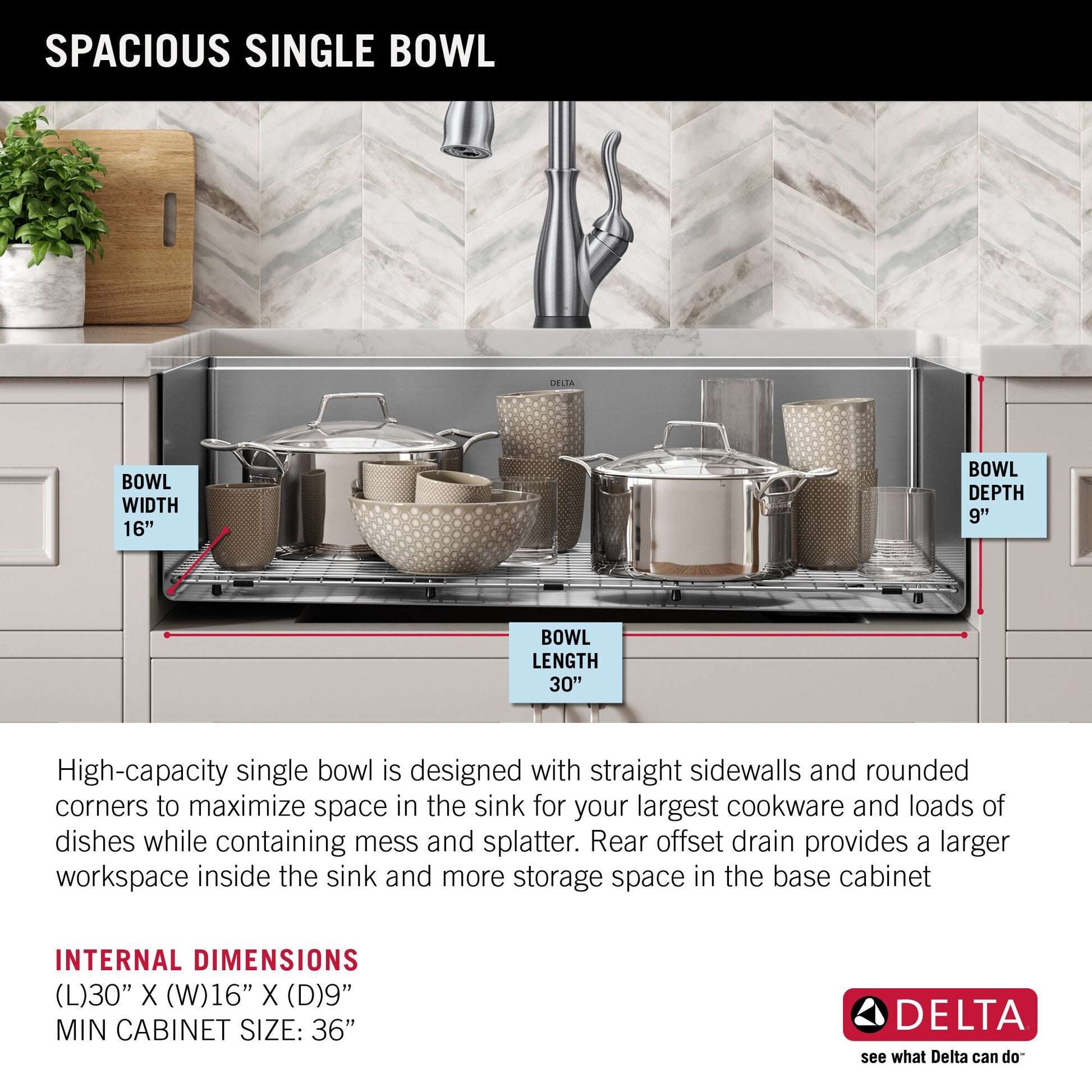 Delta Lorelai Undermount 32-in x 19-in Stainless steel Single bowl 16 -Gauge Workstation Kitchen Sink