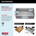 Delta Lorelai Undermount 32-in x 19-in Stainless steel Single bowl 16 -Gauge Workstation Kitchen Sink