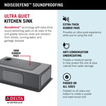 Delta Lorelai Undermount 32-in x 19-in Stainless steel Single bowl 16 -Gauge Workstation Kitchen Sink