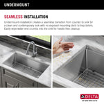 Delta Lorelai Undermount 32-in x 19-in Stainless steel Single bowl 16 -Gauge Workstation Kitchen Sink