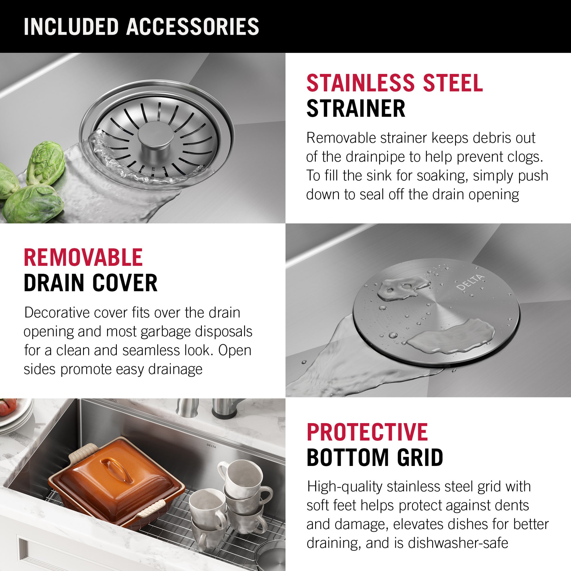Delta Lorelai Undermount 32-in x 19-in Stainless steel Single bowl 16 -Gauge Workstation Kitchen Sink