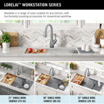 Delta Lorelai Undermount 32-in x 19-in Stainless steel Single bowl 16 -Gauge Workstation Kitchen Sink