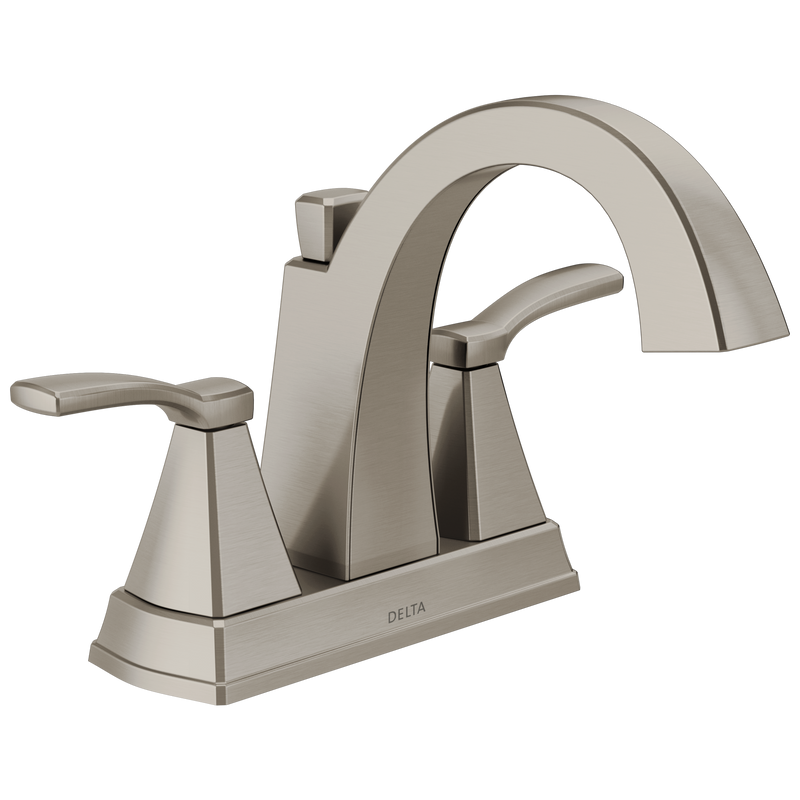 Delta Flynn Two Handle Centerset Bathroom Faucet in Stainless Steel, 25768LF-SS, MRSP: $154.1, FINAL PRICE: $ + TAX