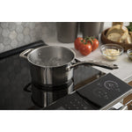 GE Profile 30-in Glass Top 5 burners 4.4-cu ft / 2.2-cu ft Air Fry Convection Oven Slide-In Double Oven Electric Range ( Fingerprint Resistant Stainless Steel )