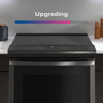 GE Profile 30-in Glass Top 5 burners 4.4-cu ft / 2.2-cu ft Air Fry Convection Oven Slide-In Double Oven Electric Range ( Fingerprint Resistant Stainless Steel )