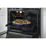 GE Profile 30-in Glass Top 5 burners 4.4-cu ft / 2.2-cu ft Air Fry Convection Oven Slide-In Double Oven Electric Range ( Fingerprint Resistant Stainless Steel )