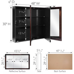 Design House Ventura 48-in x 30-in Surface Mount Espresso Mirrored Rectangle Medicine Cabinet, 541367-ESP *HD2509, Retail: $266.98, FINAL PRICE: $149.99 + TAX