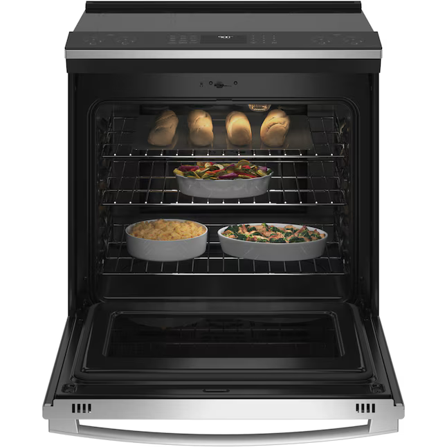 GE Profile 30-in 5 burners 5.3-cu ft  Air Fry Convection Oven Slide-In Induction Range (Fingerprint Resistant Stainless Steel), PHS930YPFS *JR2512, Retail: $3,349.00, FINAL PRICE: $1,499.99 + TAX