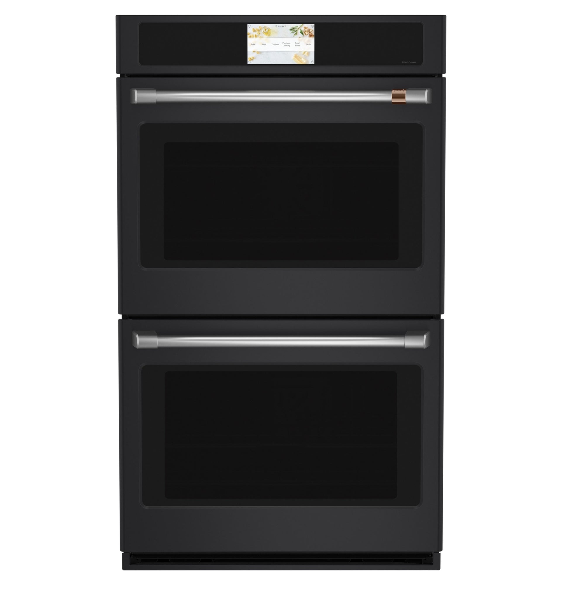Luxury Cafe Professional 30 inch Double Electric Wall Oven with Air Fry Self + Steam Cleaning