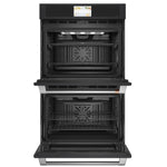 Luxury Cafe Professional 30 inch Double Electric Wall Oven with Air Fry Self + Steam Cleaning