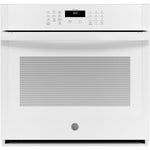 GE 30 inch Single Electric Wall Oven Self + Steam Cleaning ( White )